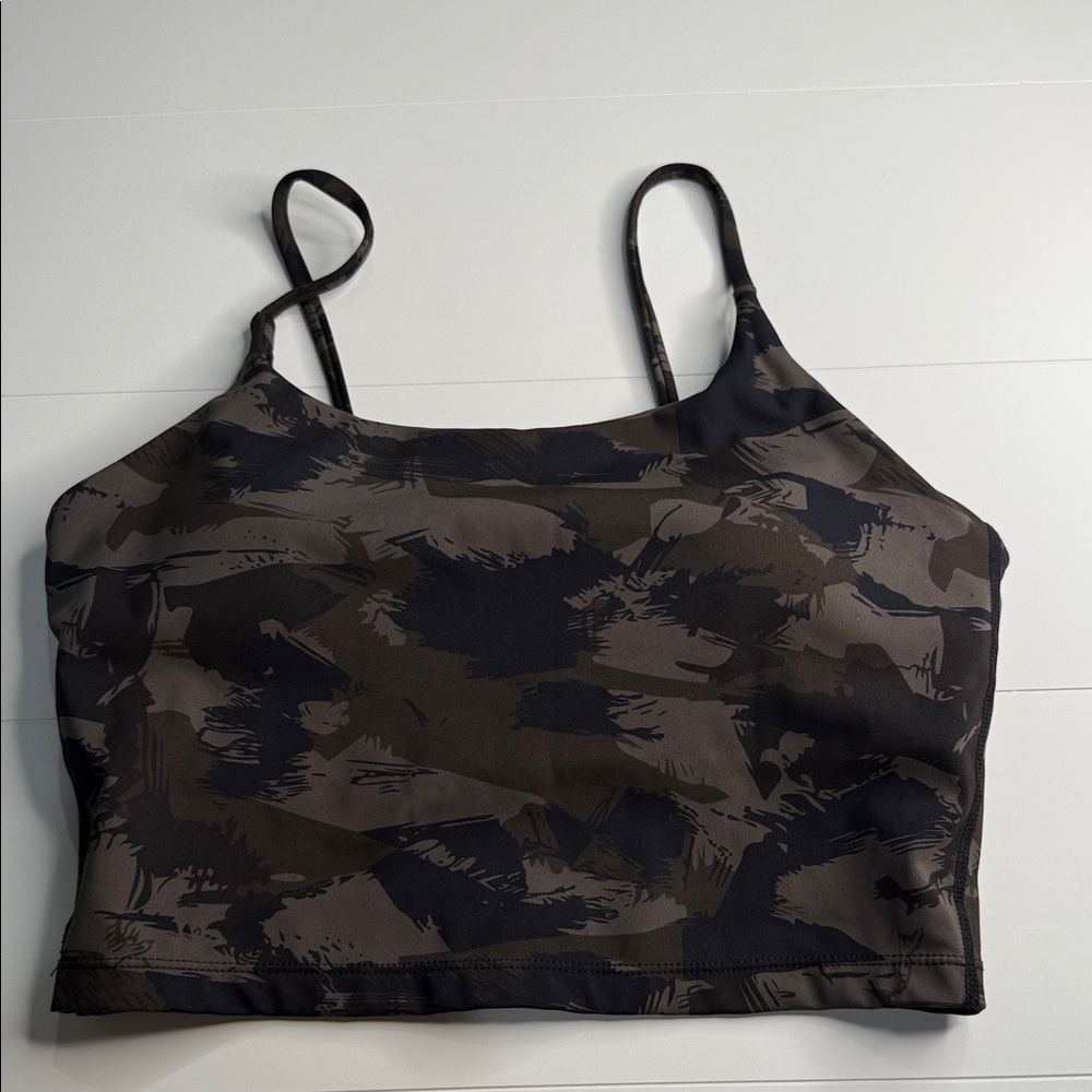 Oalka Camouflage Print Sports Bra